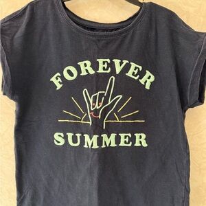 Kids Black Forever Summer Shirt